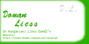 doman liess business card
